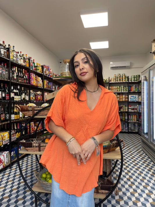 CHEMISIER GAZ ORANGE